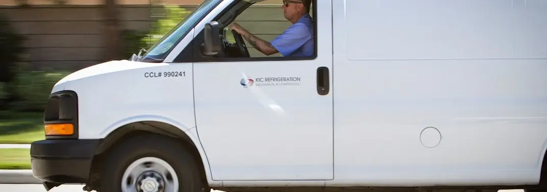 KIC Refrigeration service vehicle serving College Station area